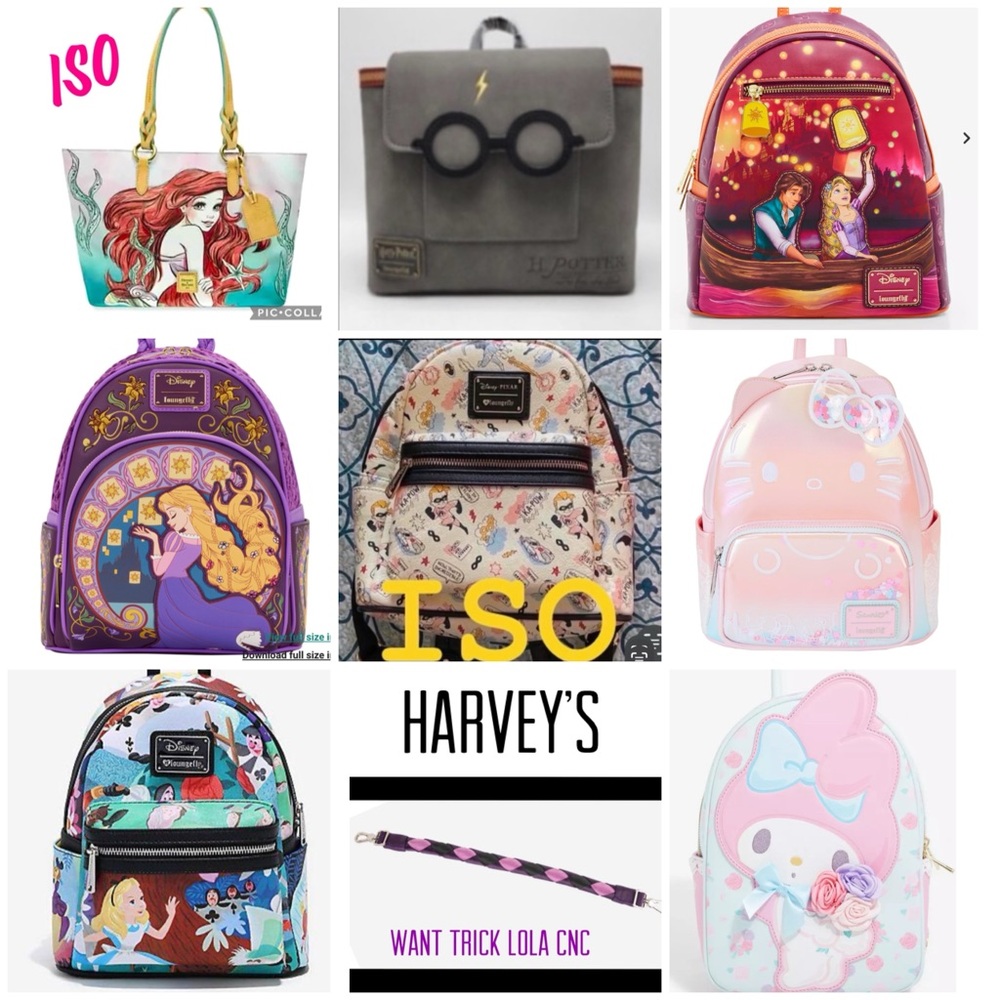 ISO All of these Loungefly bags & wallets
